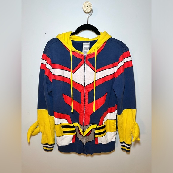 MY HERO ACADEMIA FUNIMATION ALL MIGHT COSPLAY FULL ZIP HOODIE. SIZE SMALL - Picture 4 of 14
